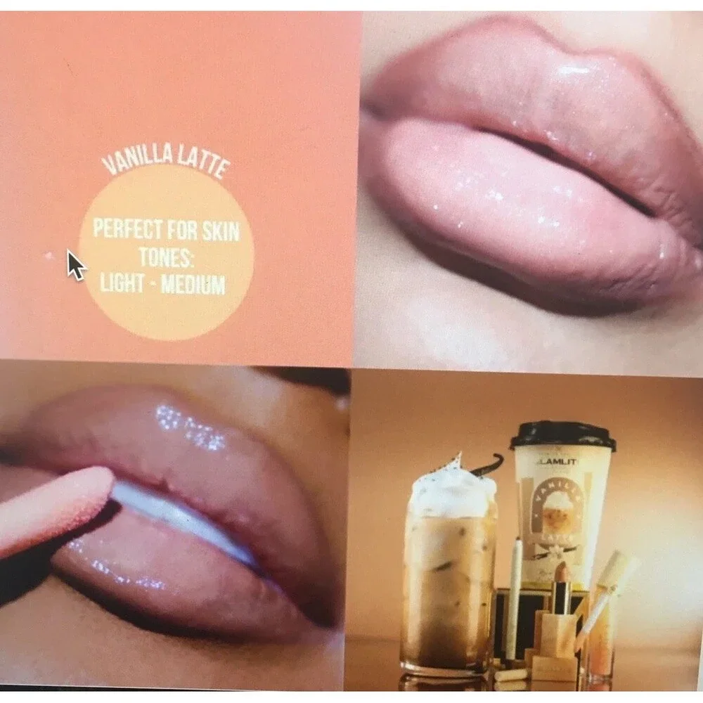 Glamlite Vanilla Latte Lip Kit TRIO Lip Liner, Lipstick, Lip Gloss NEW